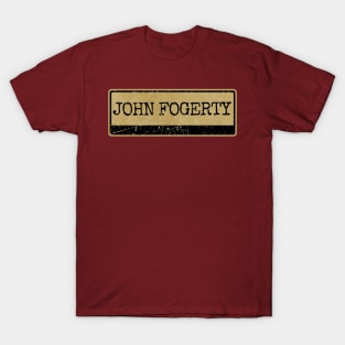 Aliska text black retro - John Fogerty T-Shirt